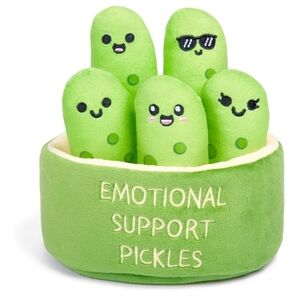 Kids Unbranded Green Plush Pickle Toy Stuffed Animals NEW WITH TAGS